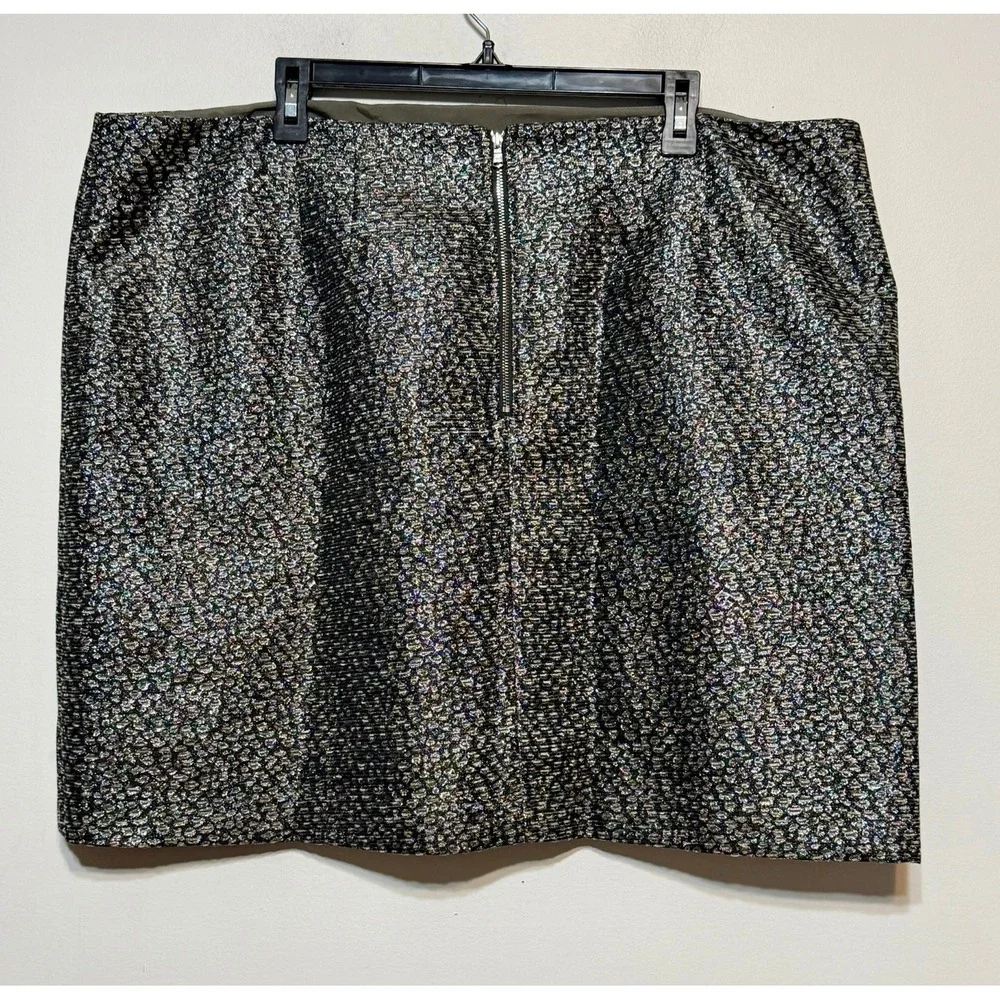 LOFT Plus Metallic Party‎ Ready Skirt Women 20 Elegant Chic Sophisticated Modern